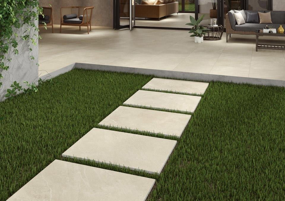 Terraforma-keramische terrastegels toegepast buiten