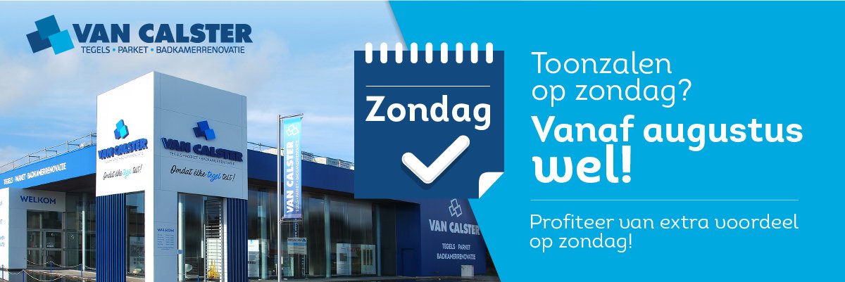 Toonzalen op zondag? Vanaf augustus wel!