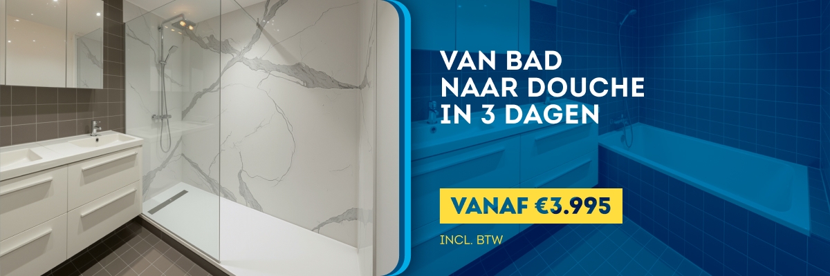Van bad naar douche in 3 dagen
