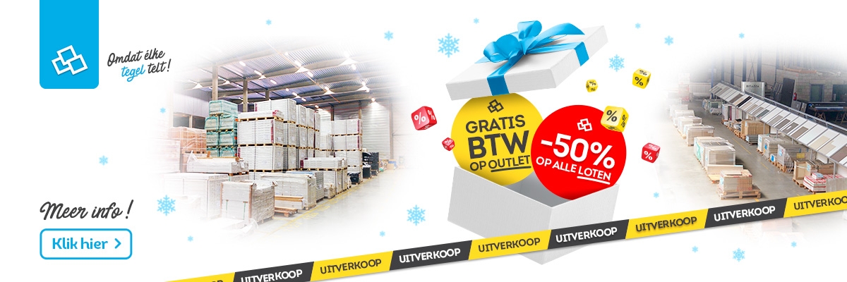 Krijg tijdens ons Kerstverlof straffe kortingen op tegels!