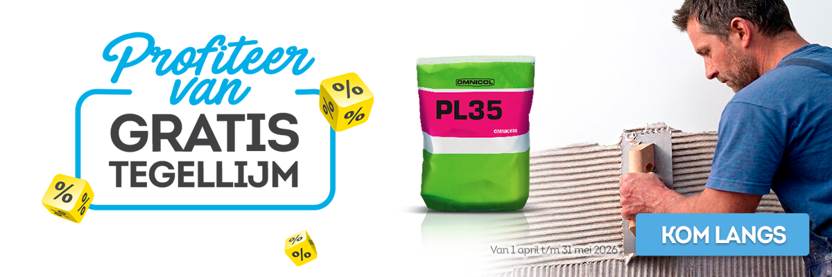 GRATIS tegellijm bij uw tegelbestelling!