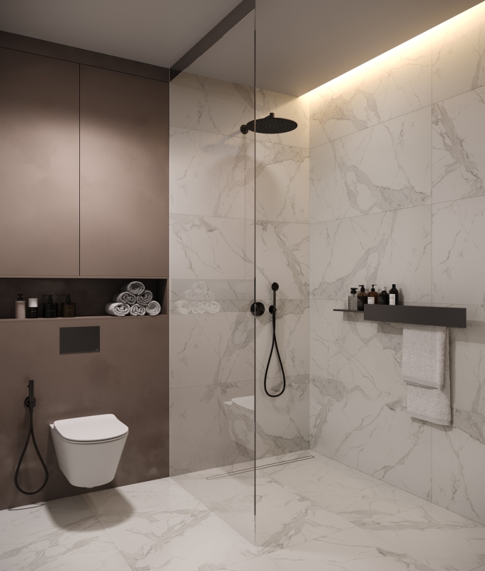 Imperial Marble Silver Satin