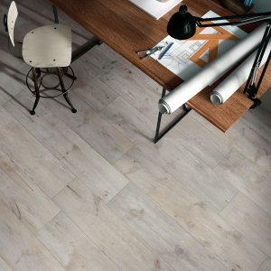 Keramisch Parket - Wood Design White - White - 20x120 cm