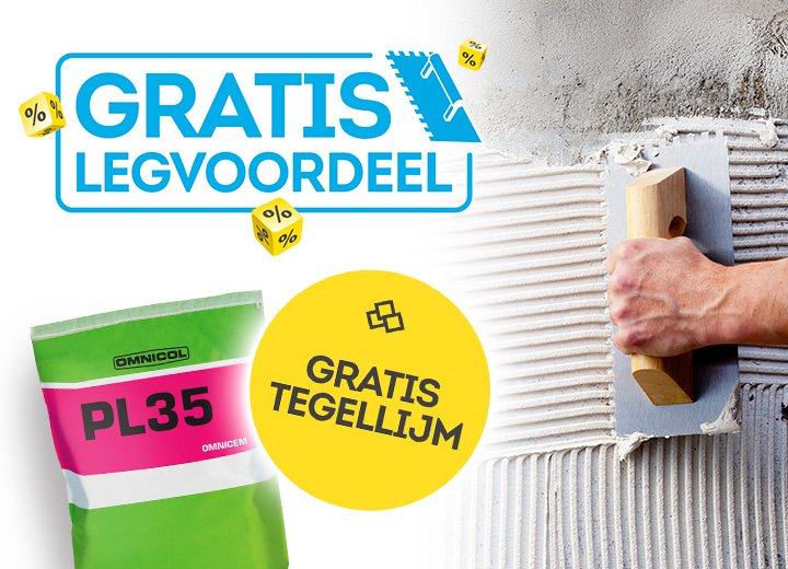 GRATIS tegellijm bij uw tegelbestelling!