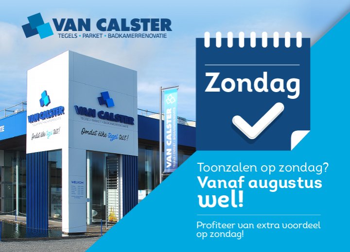 Toonzalen op zondag? Vanaf augustus wel!