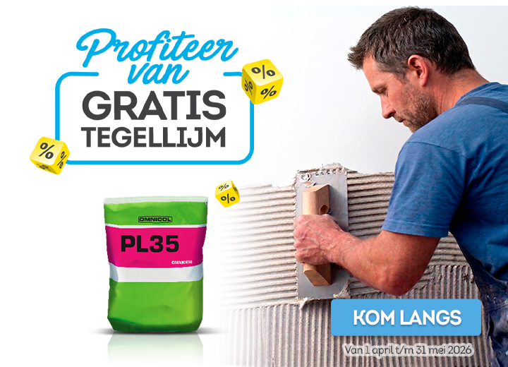 GRATIS tegellijm bij uw tegelbestelling!