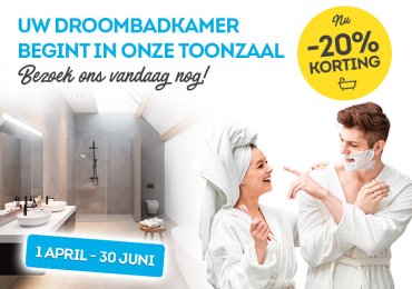 Profiteer nu van -20% op uw badkamerrenovatie!