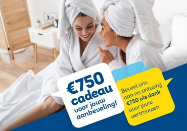 Beveel ons aan — ontvang €750!