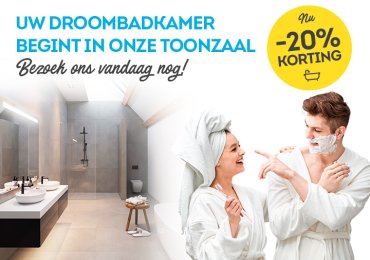 Profiteer nu van -20% op uw badkamerrenovatie!