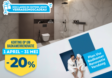 Profiteer van -20% korting op jouw badkamerrenovatie!