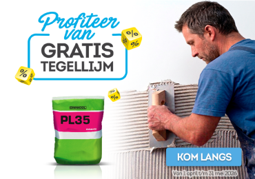 GRATIS tegellijm bij uw tegelbestelling!