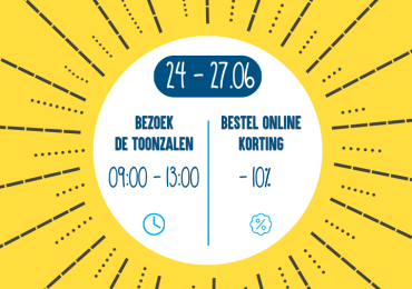 Aangepaste openingsuren én 10% extra korting online van 24 t.e.m. 27 juni